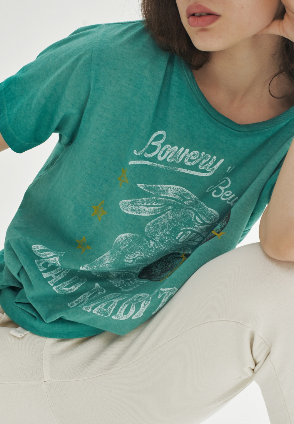 Футболка Bowery NYC "Rabbits" Double Dye Sprite