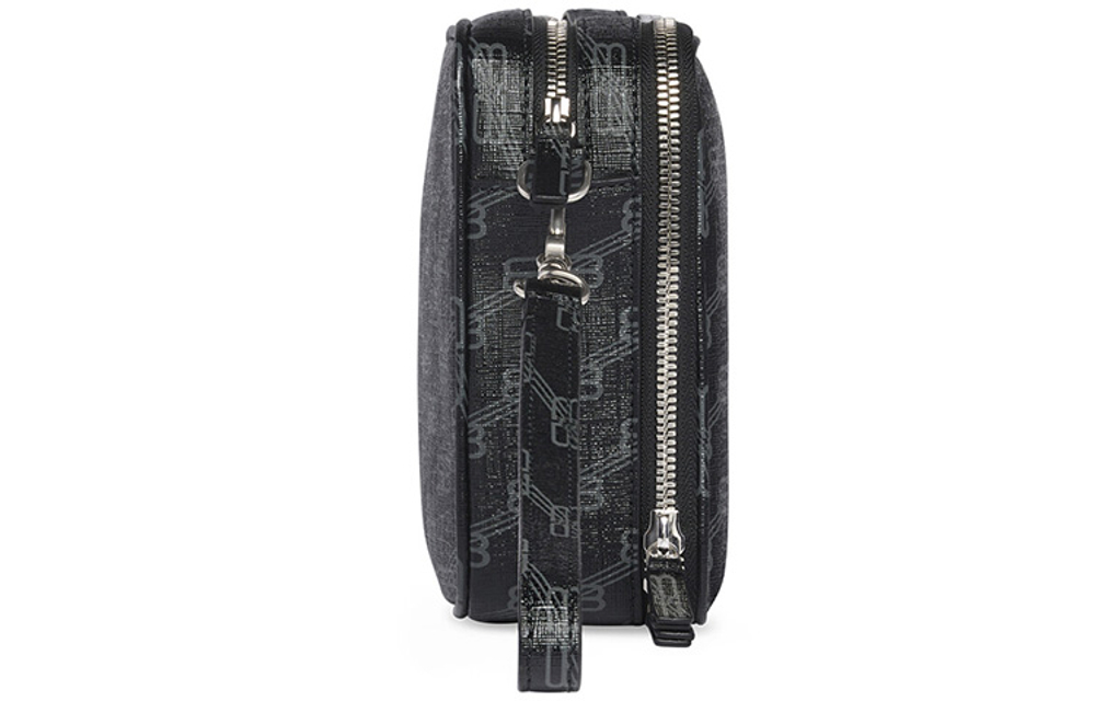 Balenciaga Coated Canvas Wrist Bag Clutch Men"s Black