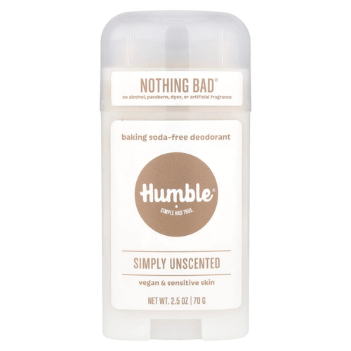 Humble Brands, Дезодорант без пищевой соды, без запаха, 70 г (2,5 унции)
