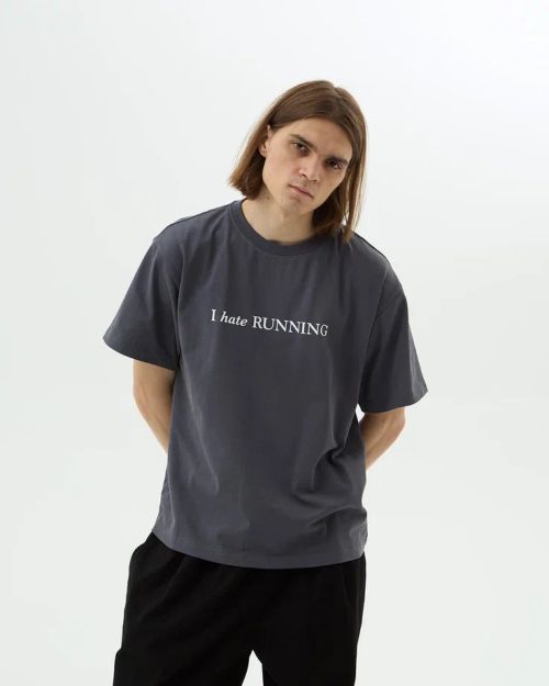 Футболка Hate Run серая