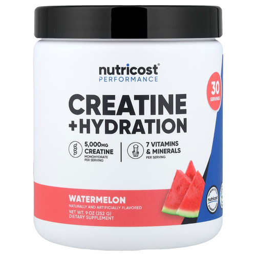 Nutricost, Performance, креатин и увлажнение, арбуз, 252 г (9 унций)