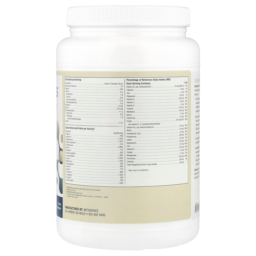 Metagenics, Medical Food, UltraMeal Advanced Protein®, со вкусом французской ванили, 588 г (1 фунт, 4,74 унции)