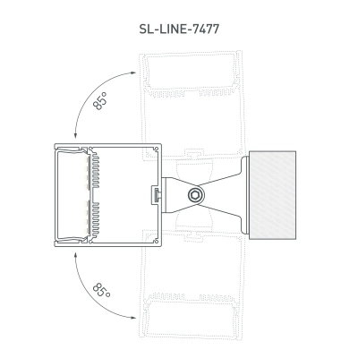 Профиль с экраном SL-LINE-7477-2500 BLACK+OPAL (Arlight, Алюминий)