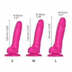 Strap-on-me SLIDING SKIN - Реалистичный фаллоимитатор с подвижной кожей, M