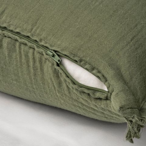 Чехол на подушку IKEA VALLKRASSING (ВАЛЛКРАССИНГ), Хаки, 50x50 см