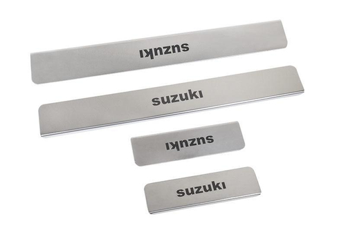 *Накладки порога декоративные Suzuki Swift Kizashi (к-т 4шт) Dollex
