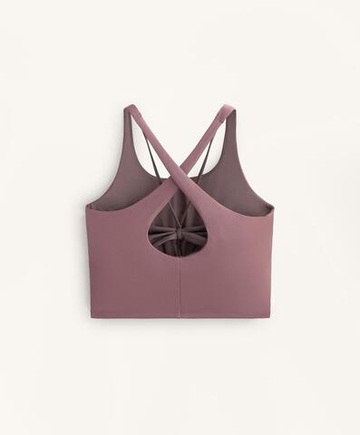 Oysho Спортивный топ без рукавов Comfortlux overlay, розовый/лиловый