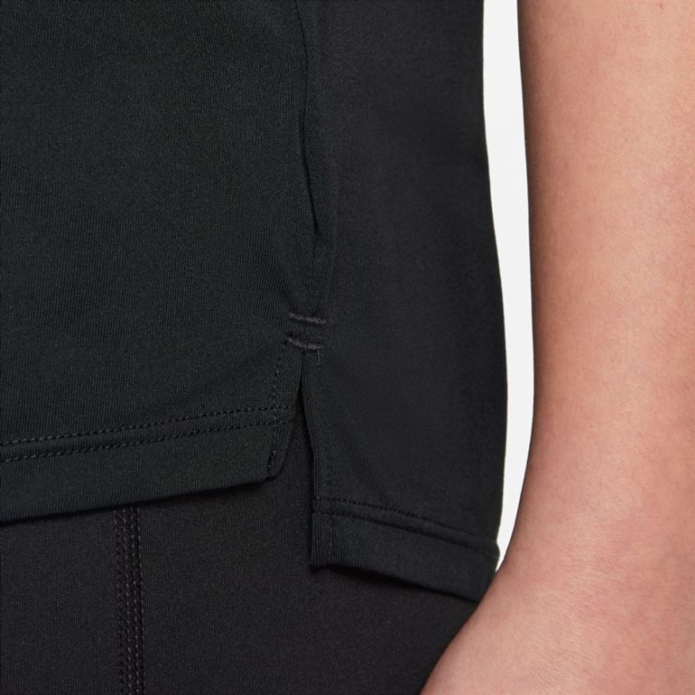 Футболка для девочки теннисная Nike Dri-Fit One SS Top GX G - черный