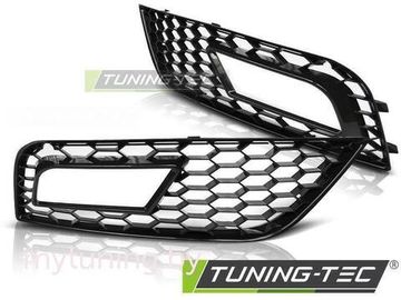 Решетки в бампер GLOSSY BLACK для Audi A4 B8 FL