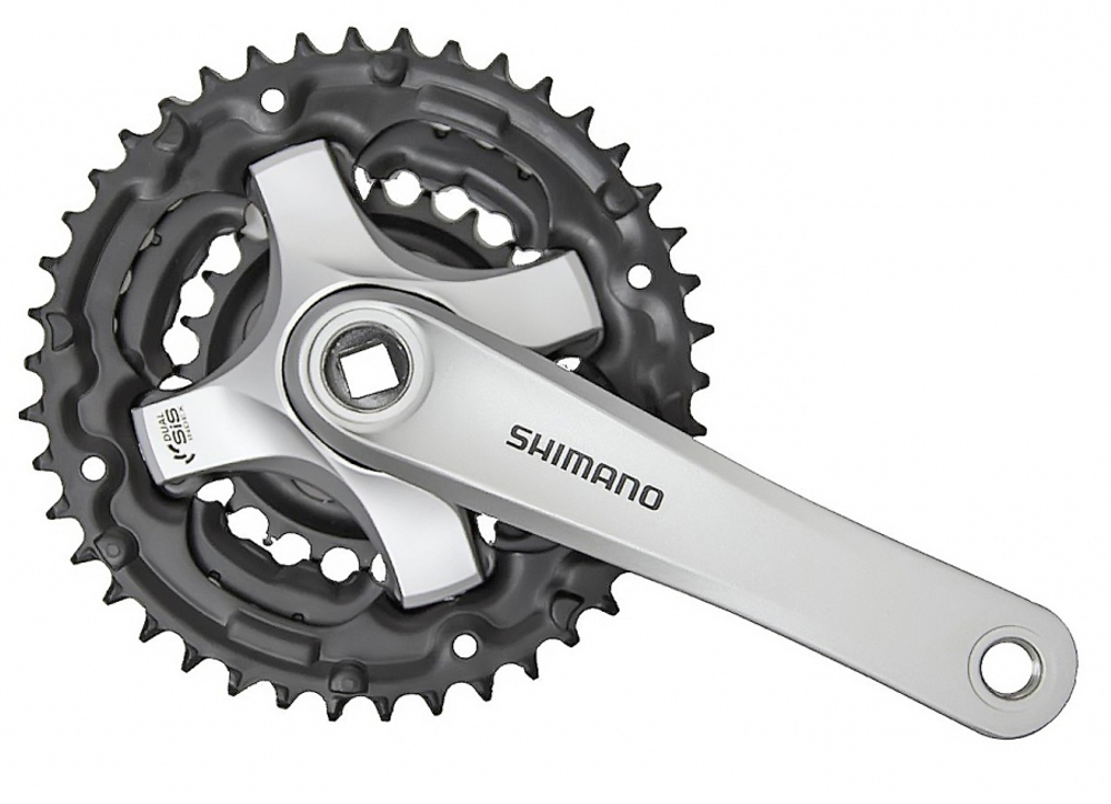 Система Shimano TY501, 175мм, Кв, 42/34/24, без защ, с болтами, серебр., б/уп AFCTY501E244XSB