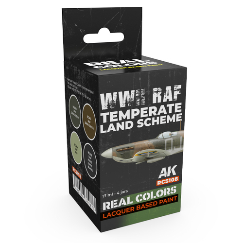 Набор красок AK Interactive Real Colors - WWII RAF Temperate Land Scheme
