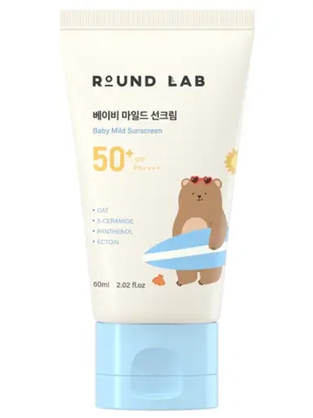 Round Lab Детский солнцезащитный крем для чувствительной кожи SPF50+ PA++++ Baby Mild Sunscreen 60 мл