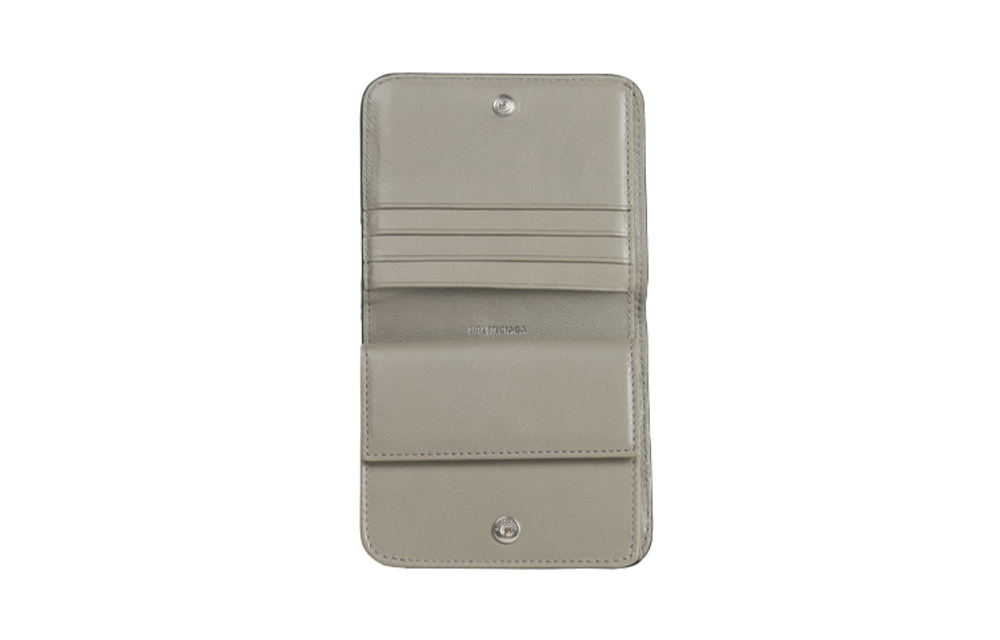 Balenciaga Calfskin Card Holder Women"s Black White