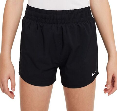 Шорты для девочки теннисные Nike Dri-Fit One High-Waisted Woven Training Shorts - black/white