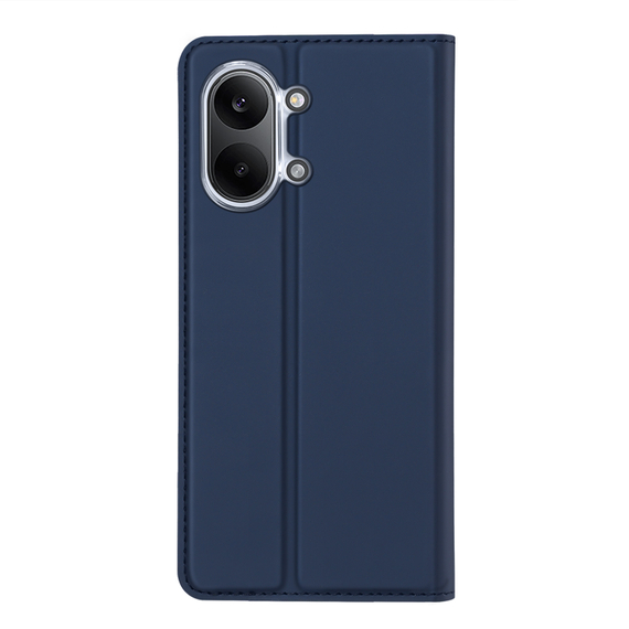 Чехол книжка синего цвета из кожи для Xiaomi Redmi Turbo 5 Max и Poco X8 Pro Max, серия Skin Pro Series от Dux Ducis
