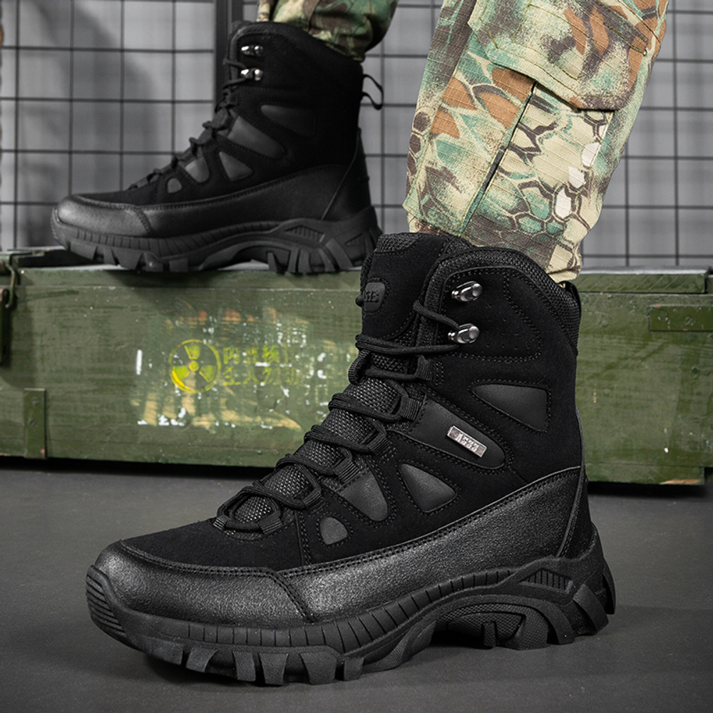 CHENGSHILUOTUO Combat Boots Men"s Black/Brown/Khaki