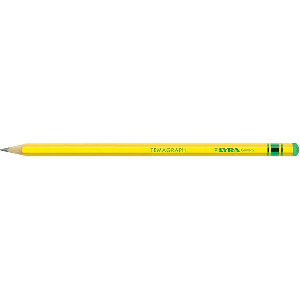 Карандаш чернографитный TEMAGRAPH заточенный 2Т (2H) 12 шт, 2H, Lyra L1140112