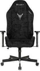 Кресло игровое Knight N1 Fabric черный Light-20 с подголов. крестов. металл