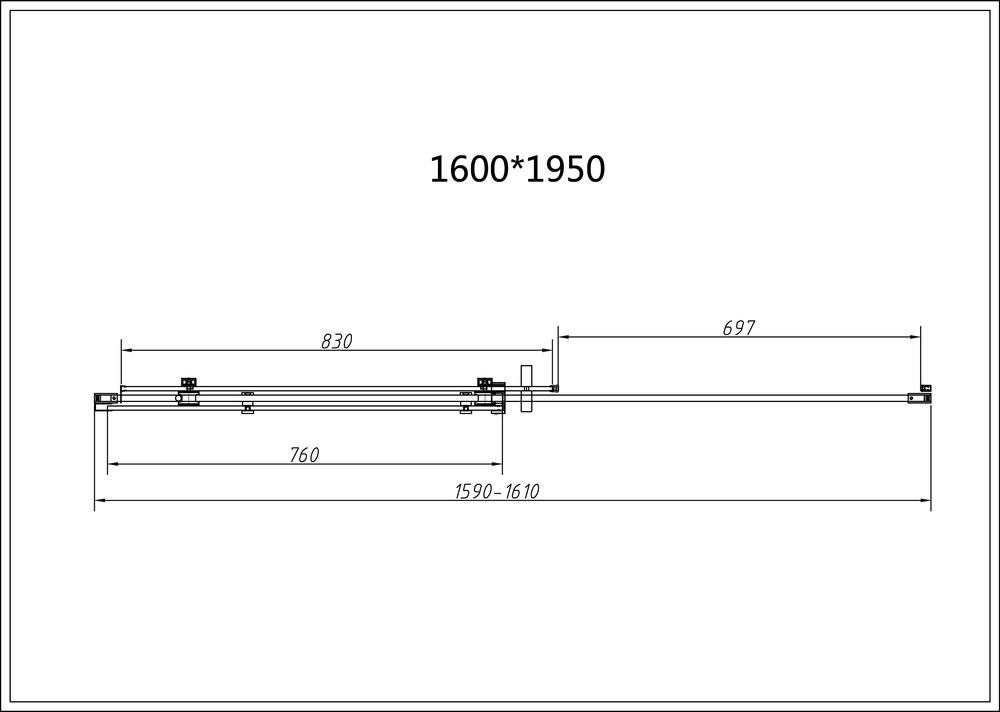 Душевой уголок Vincea Комо-Н (Como-N) VSR-4CN9016CL, 1600*900, хром, стекло прозрачное