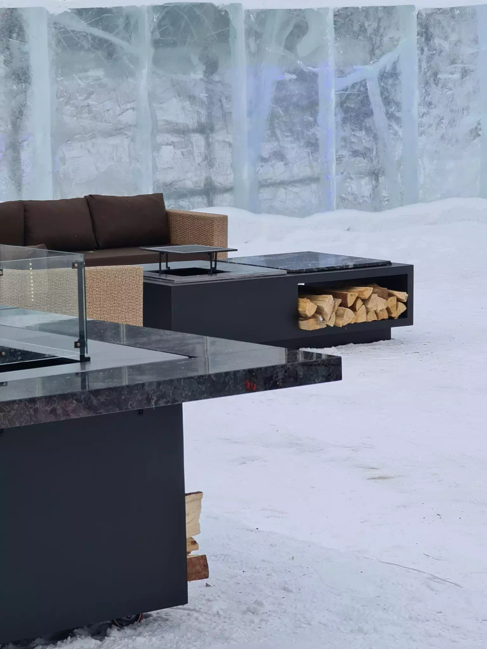 Дровяной гриль-стол Elbrus Grill Монблан 2160 (столешница 2800x1400 мм)