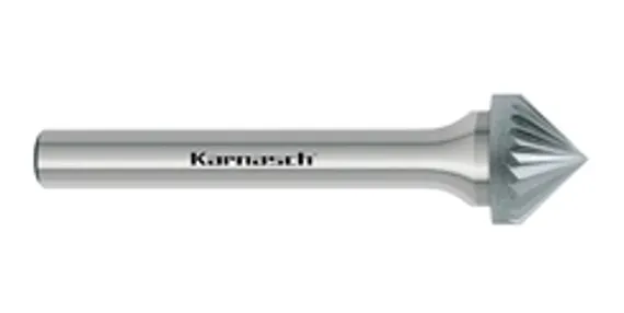 Борфреза твердосплавная Karnasch форма D, 6х4,7х6х50 мм, насечка HP-6, покрытие Blue-Tec, арт. 11.5034-055