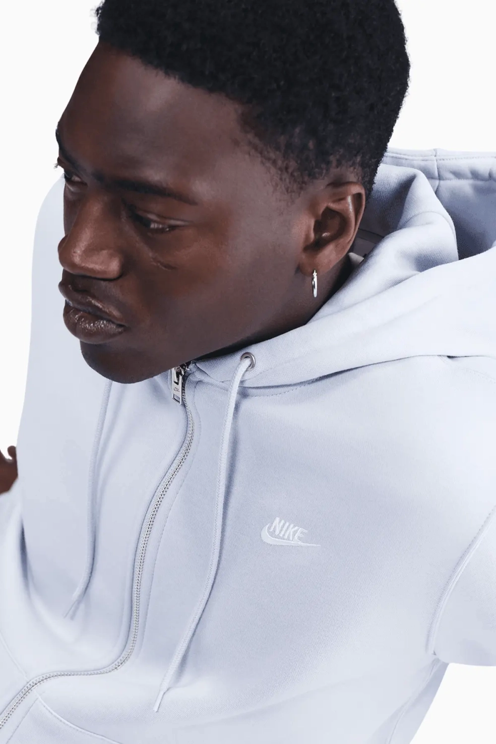 Кофта Nike Club Full-Zip - серый