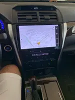 Магнитола для Toyota Camry 55 2014-2018 (рамка серебристо-черная) - FarCar S500-TS20 монитор 10.36" 2K QLED на Android 14, Быстрейшая, CarPlay, 4G SIM-слот