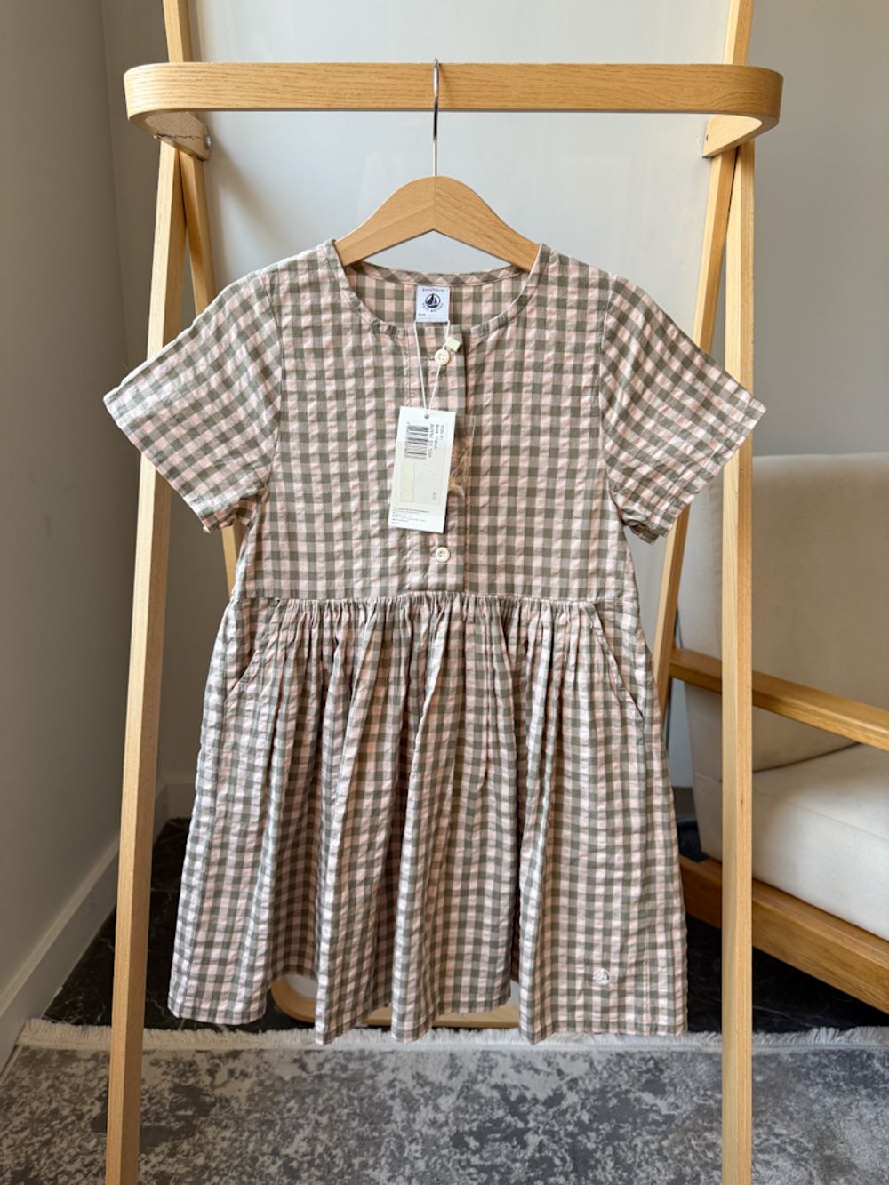 Новое хлопковое платье Petit Bateau, 116