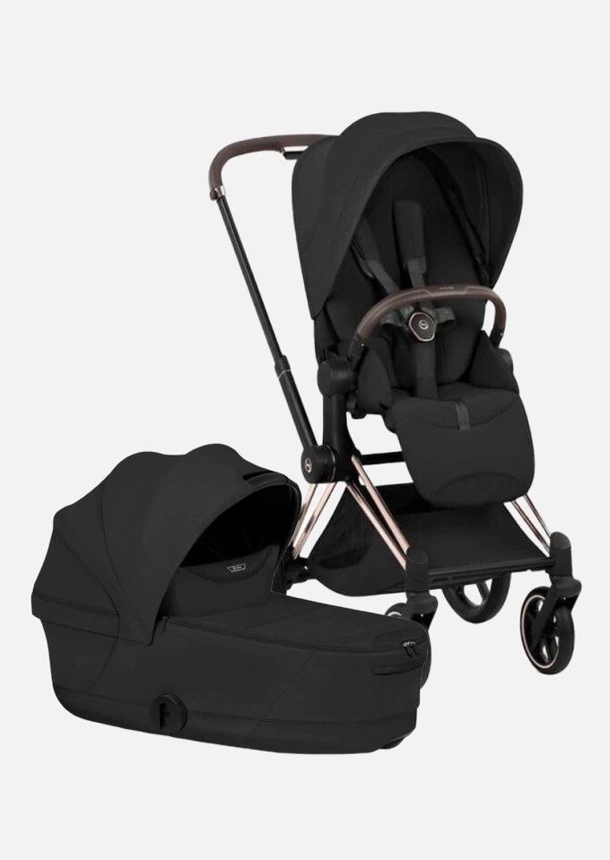 Cybex Детская коляска Priam Style Rosegold 2 в 1 цвет Sepia Black