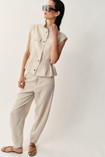 БРЮКИ BARREL ИЗ ЛЬНЯНОГО МИКСА — ZARA