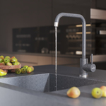 Смеситель для кухни 35к MIXLINE МЛ-ГС12 (ML-GS12) (309) темно-серый высок. излив