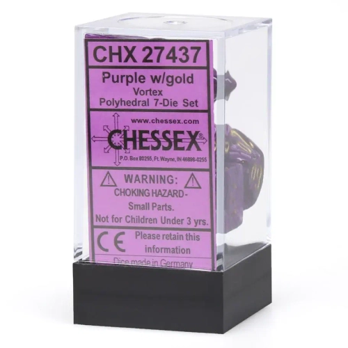 Chessex 7-dice set Vortex Purple/Gold