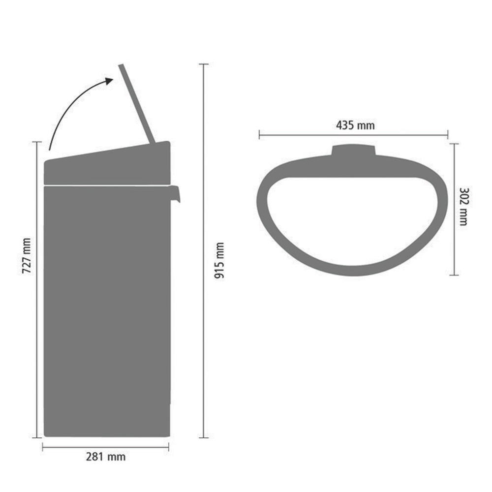 Мусорный бак Touch Bin new 40л Brabantia Белый
