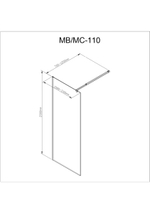 Душевая перегородка AvaCan MB110 MT