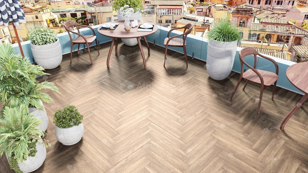 Кварцвиниловая плитка Alpine Floor Parquet LVT Макадамия ECO 16-10