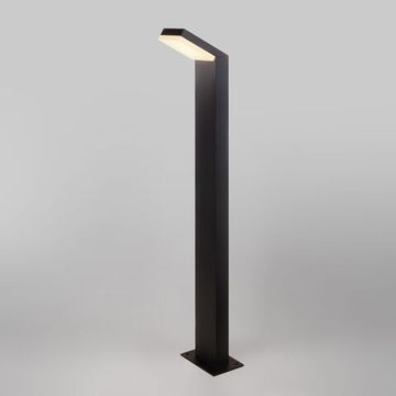 Уличный светодиодный светильник на столбе LED 12W 3000К IP54 1542 TECHNO LED черный Sensor Elektrostandard