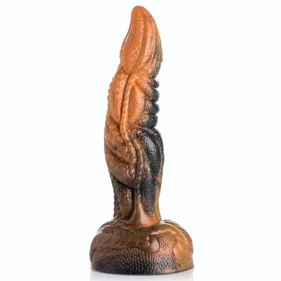 Фантазийный фаллоимитатор Ravager Rippled Tentacle Silicone Dildo - 20,3 см. (Цвет: коричневый)