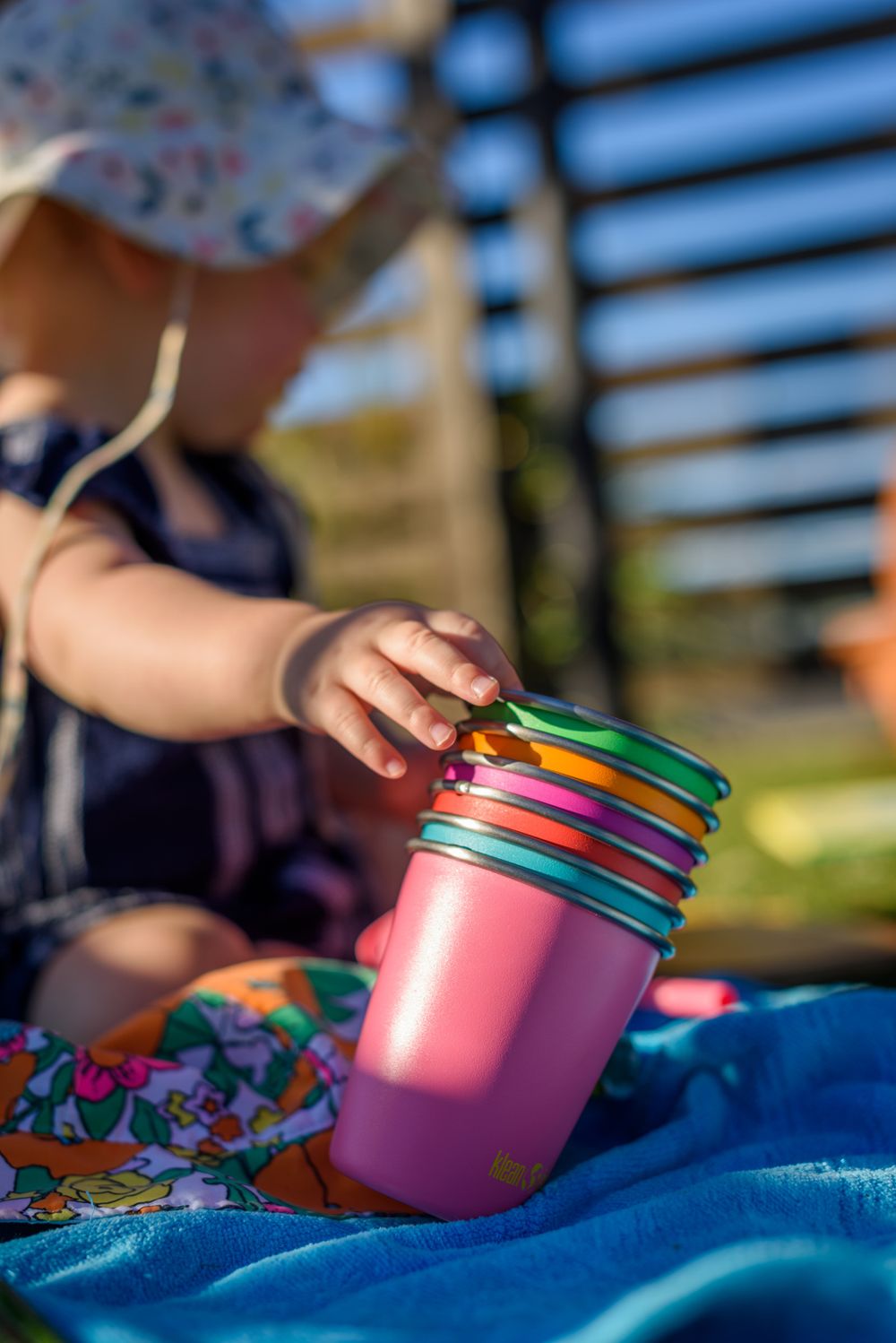 Детский стакан одностенный Klean Kanteen Kid Cup Straw Lid 10oz (296 мл) Rose Violet с трубочкой