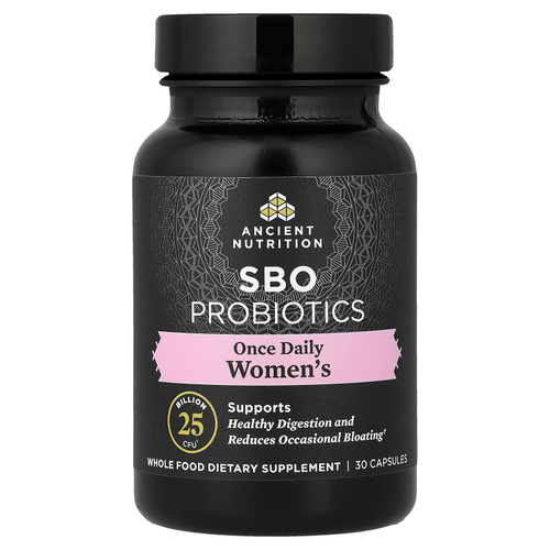 Ancient Nutrition, SBO Probiotics, Once Daily Women's, 25 млрд КОЕ, 30 капсул