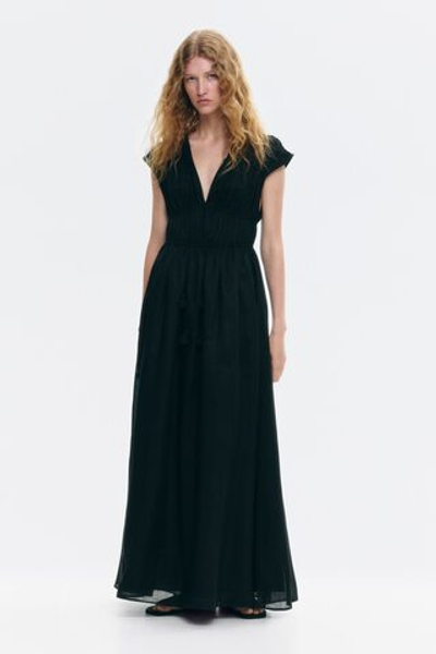 Платье со стягивающими шнурками из рами - H&M