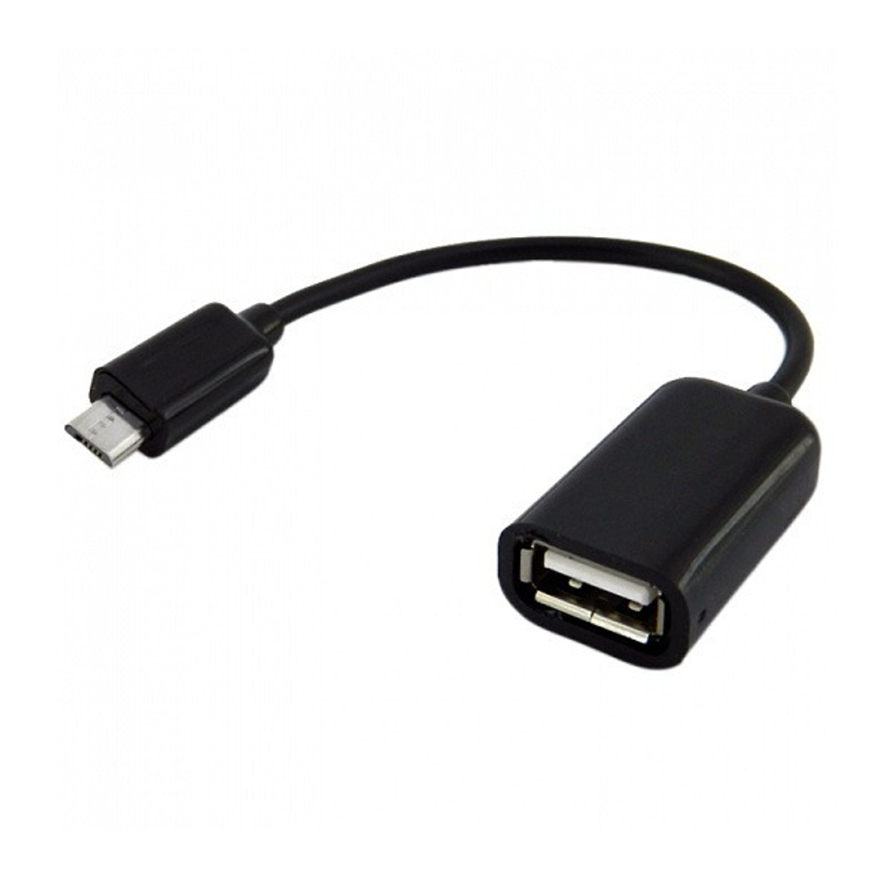 Адаптер WALKER OTG micro USB №03 кабель, черный