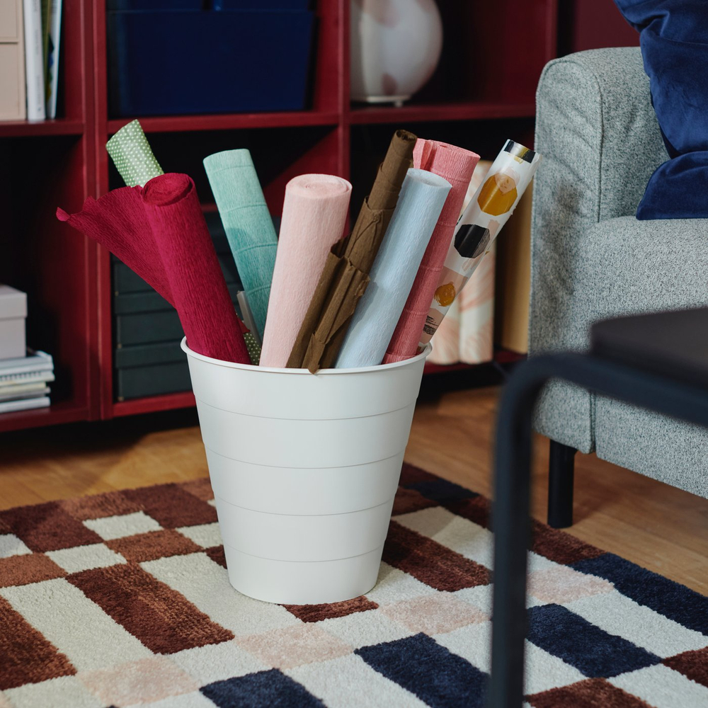 IKEA FNISS  (ИКЕА ФНИСС)  -  Ведро для мусора - белое 10 л