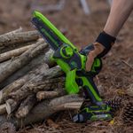 Цепная мини пила аккумуляторная Greenworks GD24CSMNX Арт. 2008707UB, 24V, 15см, бесщеточная, в комплекте АКБ 4 А·ч и ЗУ в сумке