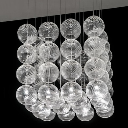 The Oto SP Cube Chandelier by Vistosi
