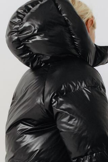 ZARA ПУХОВИК 50% ПУХА И 50% ПЕРА WATER REPELLENT WIND RESISTANT THERMAL INSULATION, ЧЕРНЫЙ
