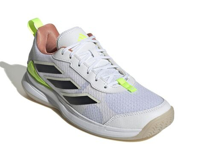 Женские Кроссовки теннисные Adidas AvaFlash - cloud white/core black/lucid lemon