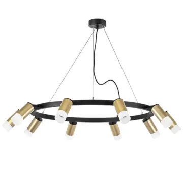 Люстра подвесная 10*GU10 LR0204001 черный/золотой Rullo Lightstar
