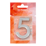 Цифра "5" самоклеящаяся ABS (50х37) (FUARO) CP хром