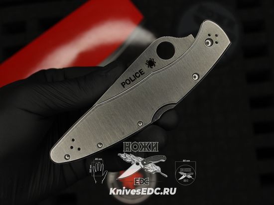Складной нож Spyderco Police C07S c клинком из стали VG-10, рукоять Stainless Steel (разборный)