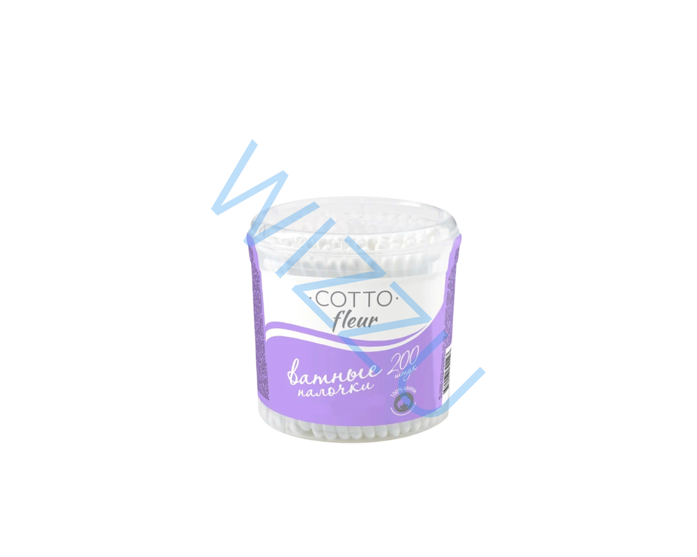Ватные палочки в цилиндре Cotto FLEUR 200шт